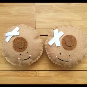 Set of handmade breast plush dolls